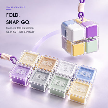 💊 8-Compartment Rotating Cube Pill Organizer
