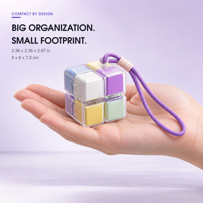 💊 8-Compartment Rotating Cube Pill Organizer