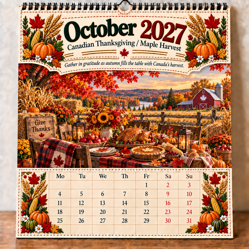 October 2027 Canada Calendar