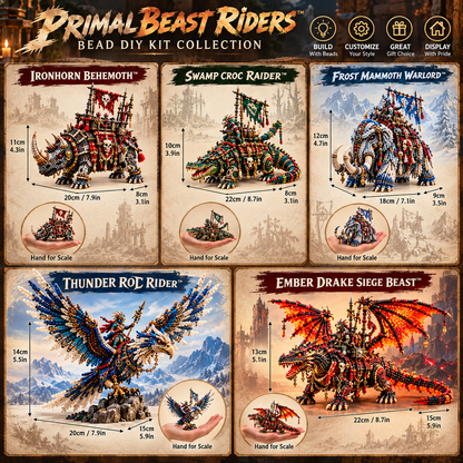 🐲⚔️ Primal Beast Riders™ Bead DIY Kit Collection – Build Your Own Legendary War Beasts
