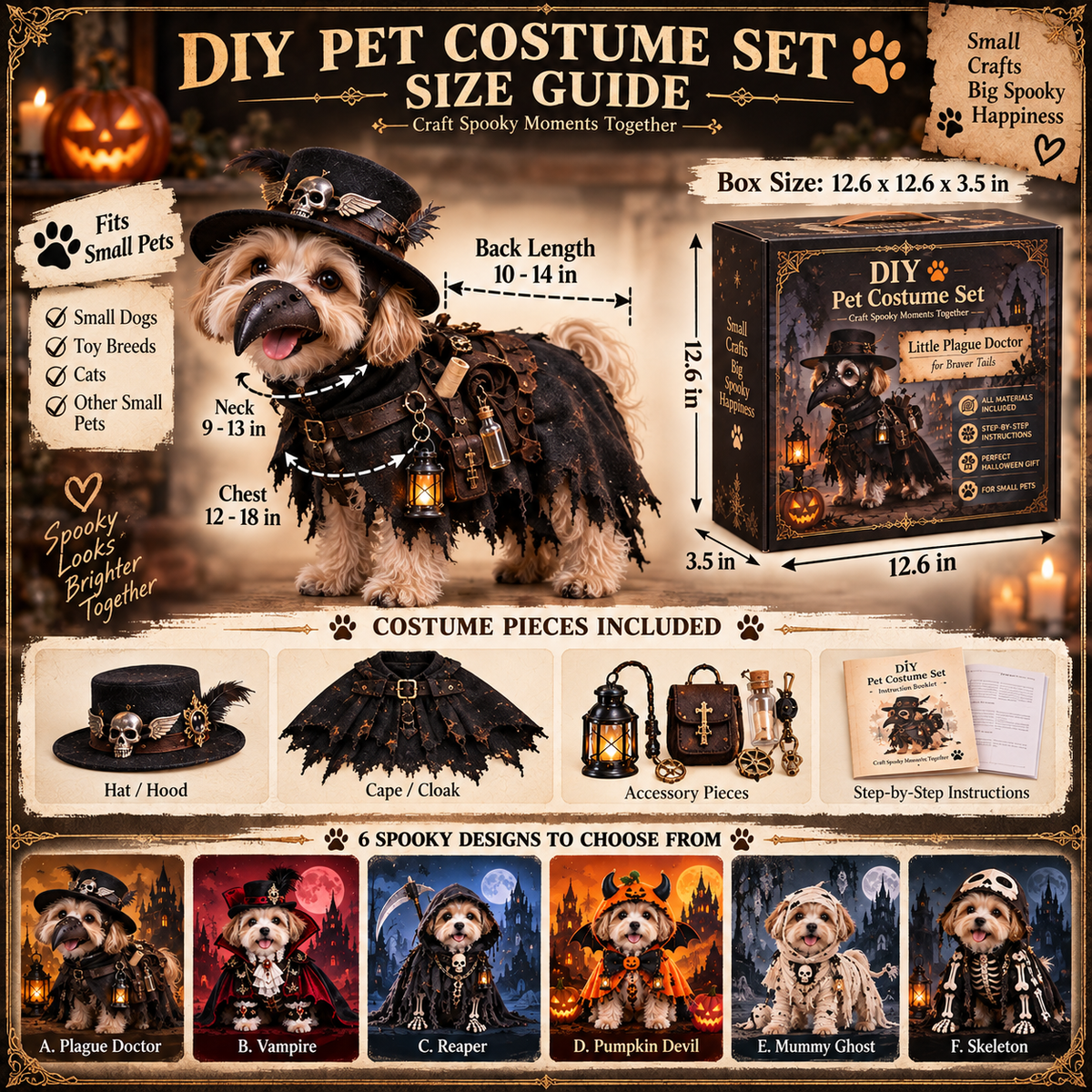 🐾🎃DIY Spooky Pet Costume Kit™ – Create Your Own Halloween Character For Your Furry Friend 👻🐶