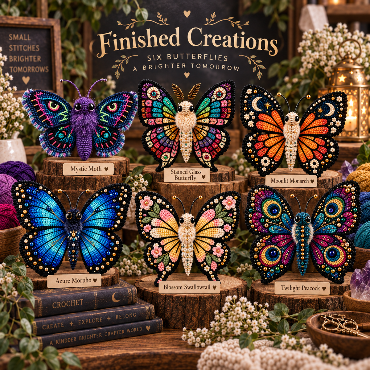 Butterfly crochet kit size guide
