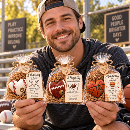 🏆 Sports Pocket Hug – Inspirational Keepsake Gift for Athletes & Sports Lovers ❤️