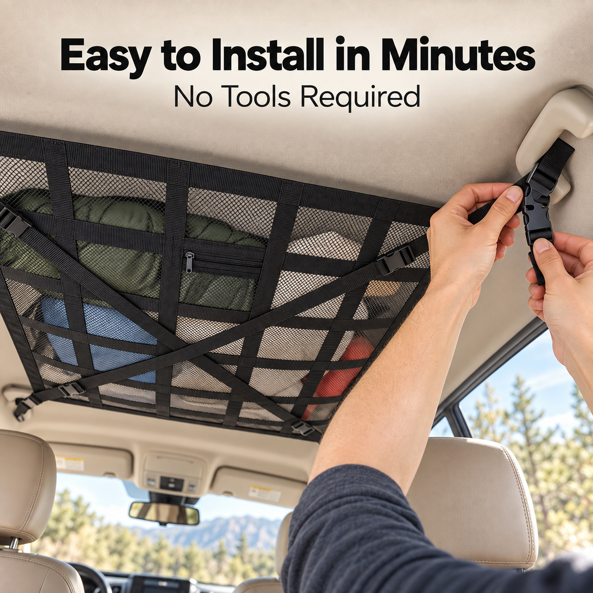 Easy SkyStow installation in a vehicle