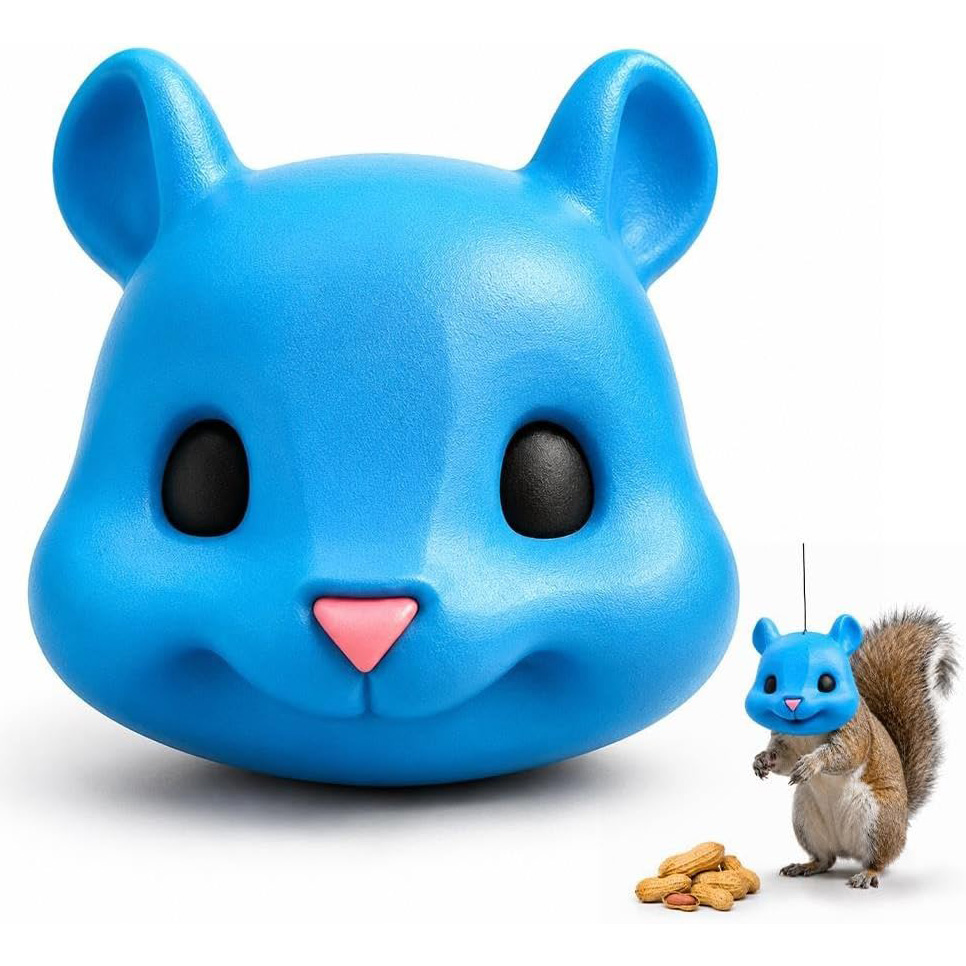🐿️ Funny Squirrel Mask Feeder | Hanging Backyard Nut Feeder & Garden Decor