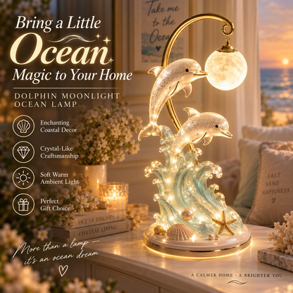 🐬🌙 Dolphin Moonlight Ocean Lamp 🌊✨