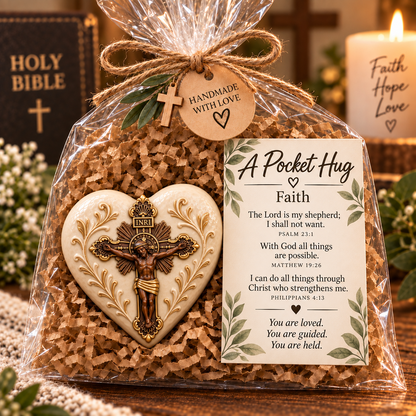 🙏 Faith Pocket Hug – Christian Inspirational Keepsake Gift ❤️