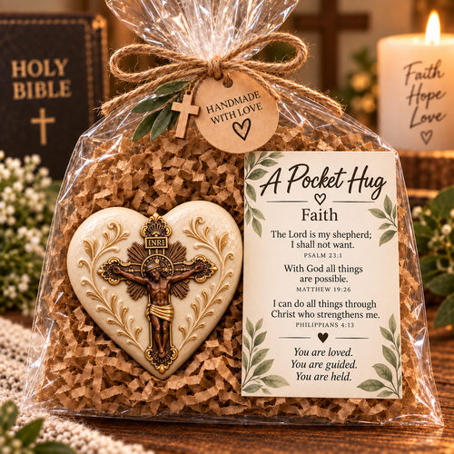 🙏 Faith Pocket Hug – Christian Inspirational Keepsake Gift ❤️