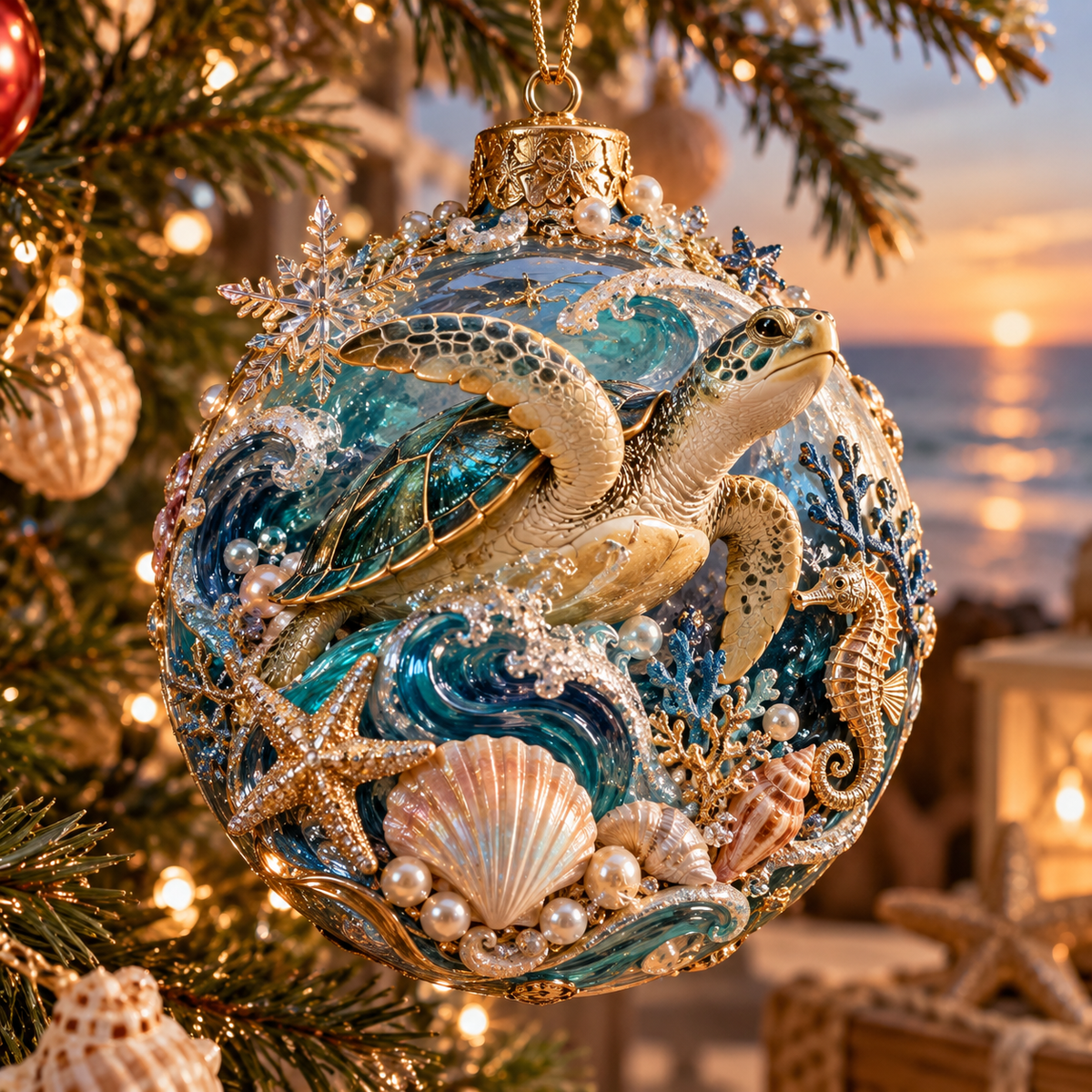 Coastal Christmas Ocean Legends ornament