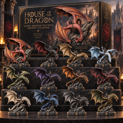 🐉 12 Days of Dragon Legends – Premium Dragon Figurine Advent Calendar