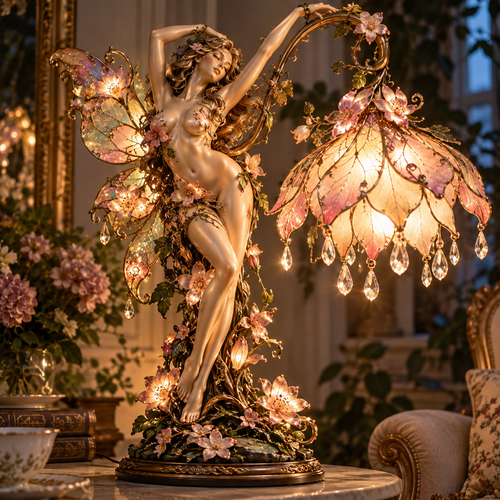 🌸✨ Enchanted Blossom Fairy Lamp™ – Magical Floral Fairy Table Light