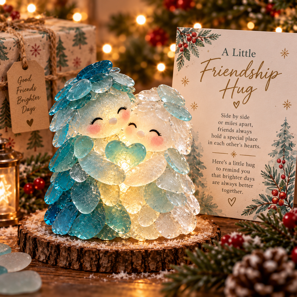 Sea Glass Friendship Hug Light