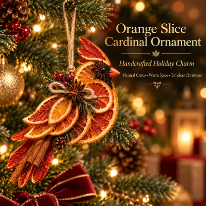🍊🎄 Handcrafted Citrus Woodland Christmas Ornament Collection