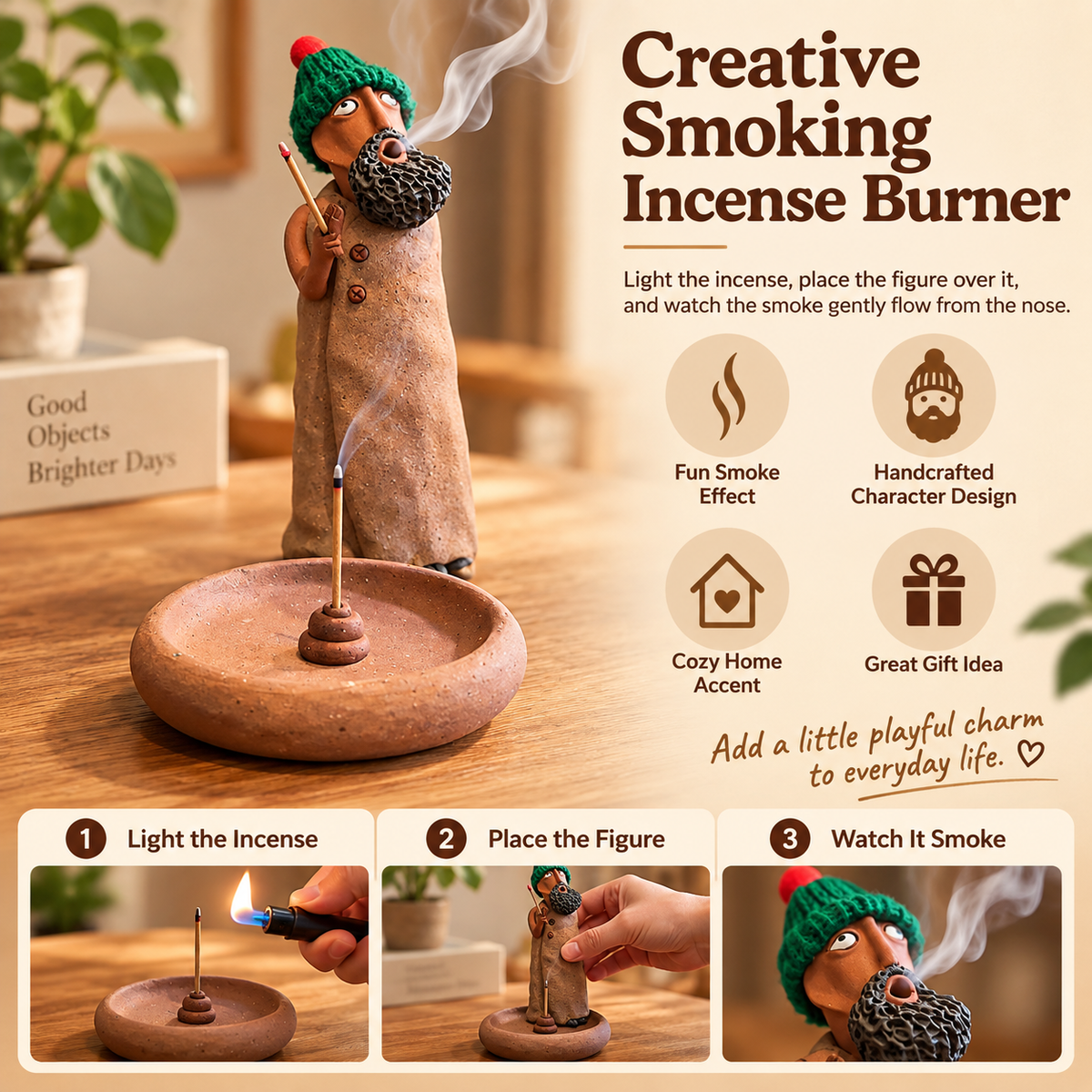 🔥 Smoking Grandpa™ Incense Burner 😂 – The Funny Decor Piece That Comes to Life 💨🏠🎁
