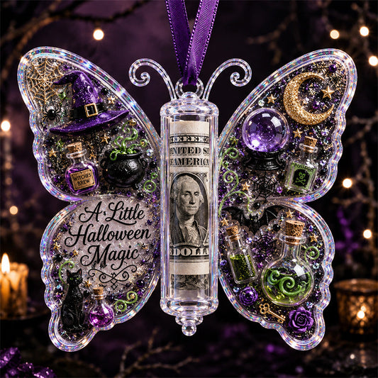 🦋🎃 Halloween Butterfly Cash Holder Ornament