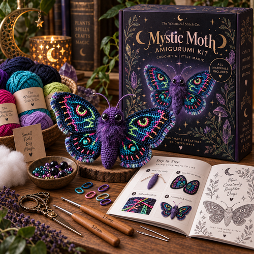 🦋 DIY Crochet Butterfly & Moth Amigurumi Kit – Handmade Craft Set