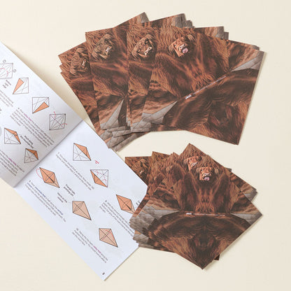 🐑🐄🐦 Fold & Friends™ – 50-Piece Origami Animal Paper Craft Kit