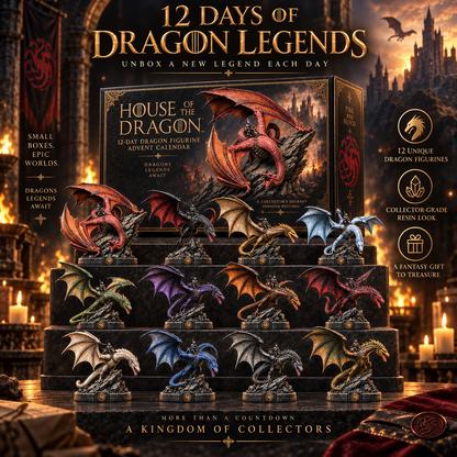 🐉 12 Days of Dragon Legends – Premium Dragon Figurine Advent Calendar