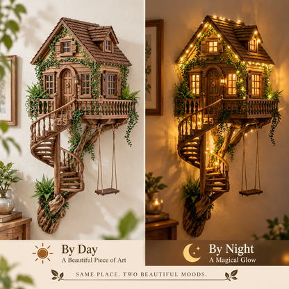 🌿✨ Enchanted Treehouse Wall Décor 🏡🧚