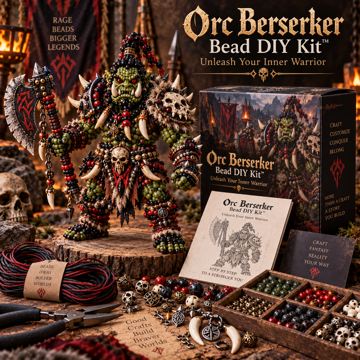 ⚔️ Orc Legends Bead DIY Kit™ – Build Your Own Fantasy Warrior