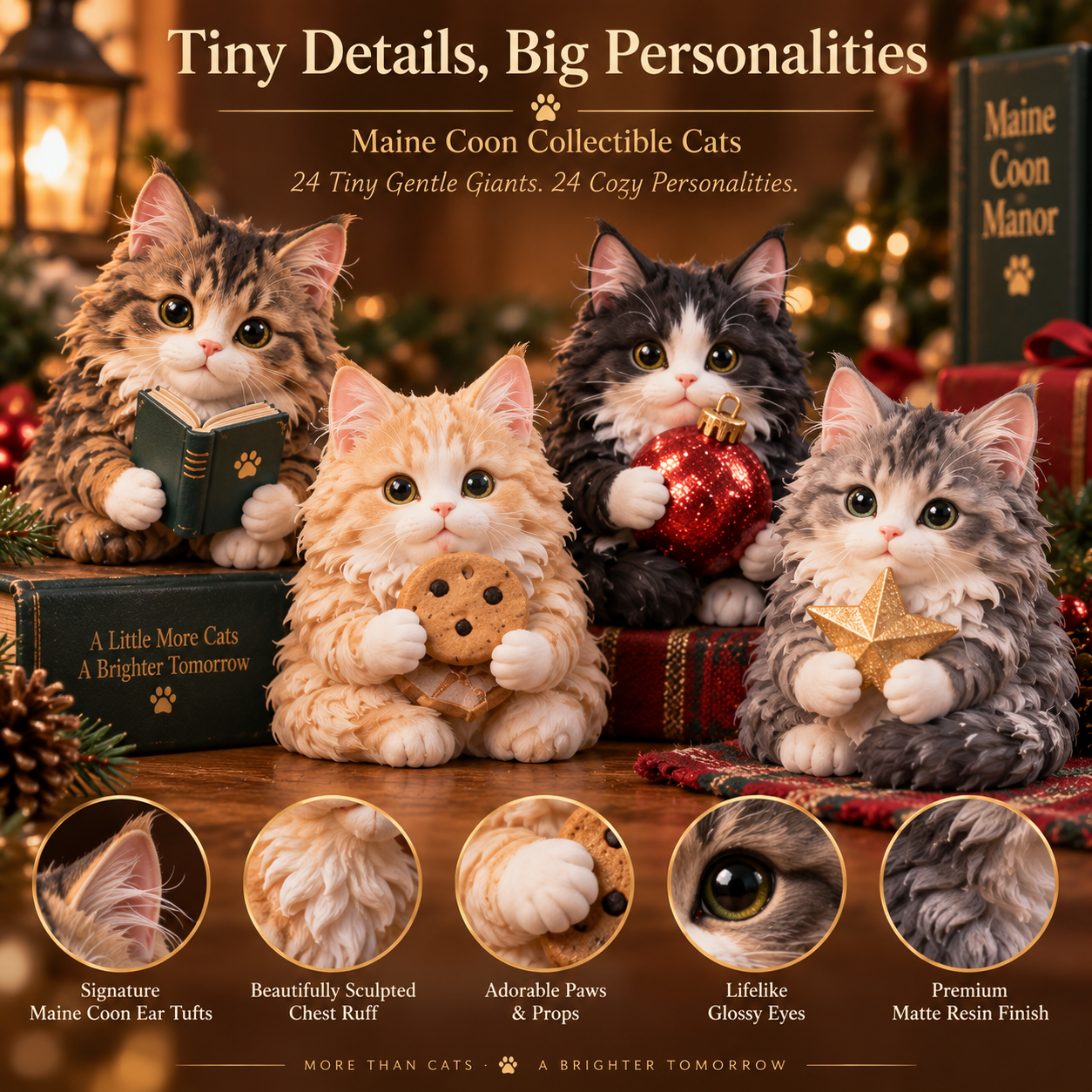 🐈 Maine Coon Manor™ – 24 Tiny Gentle Giants, 24 Unique Maine Coon Collectibles
