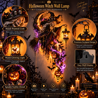 🧙‍♀️✨ Haunted Witch’s Magic Wall Lamp™ – A Spooky Glow From The Dark Side Of Halloween 🎃