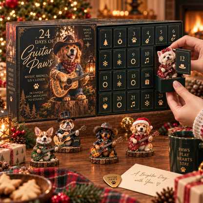🎸🐾 24 Days of Guitar Paws Advent Calendar – 24 Dog Musicians to Collect