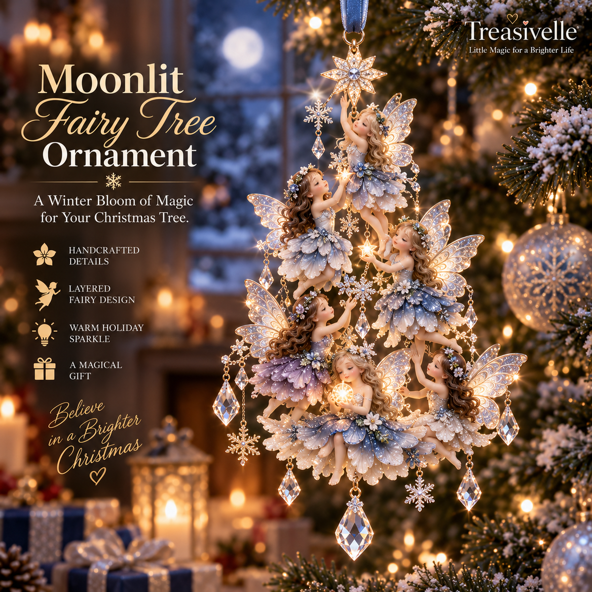 Moonlit Fairy Tree Ornament