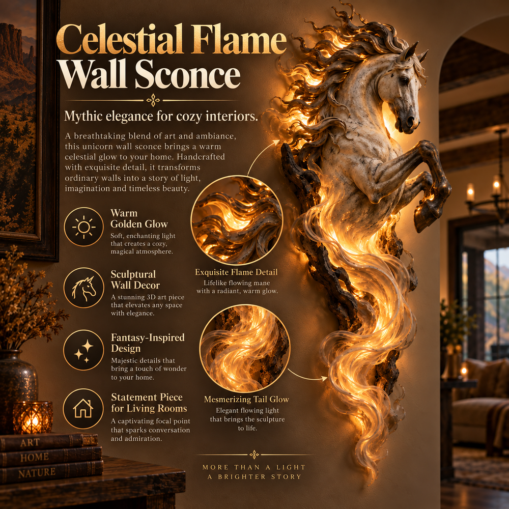 🔥Last Day 49% OFF -🐎 Emberlight Rearing Horse Wall Sculpture | Illuminated 3D Decor