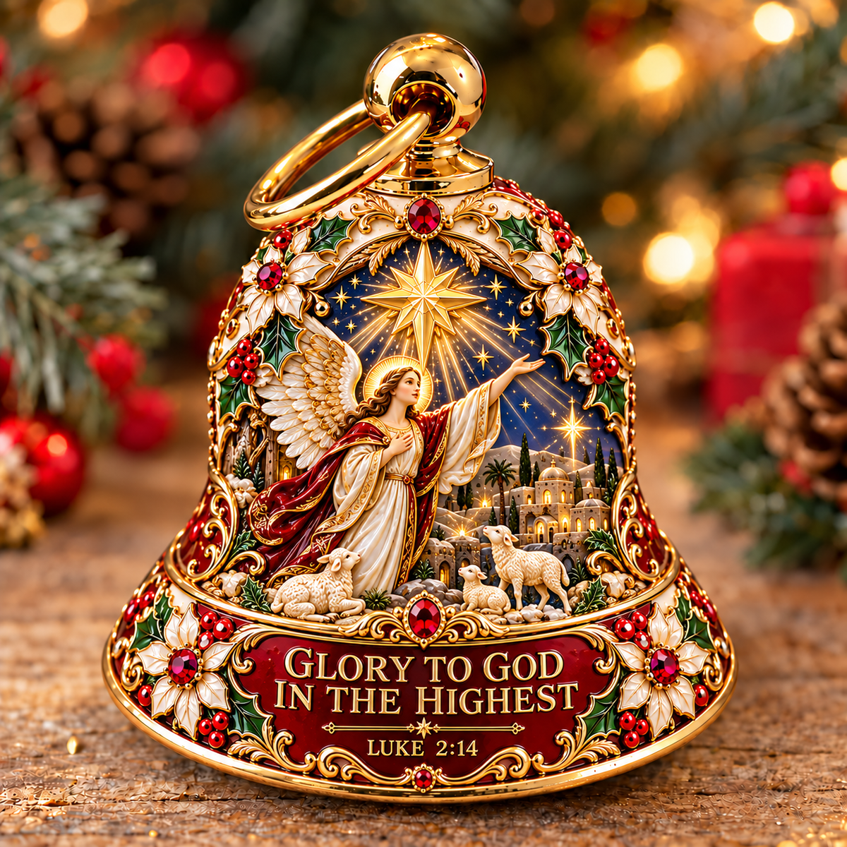 Glory to God Scripture Bell