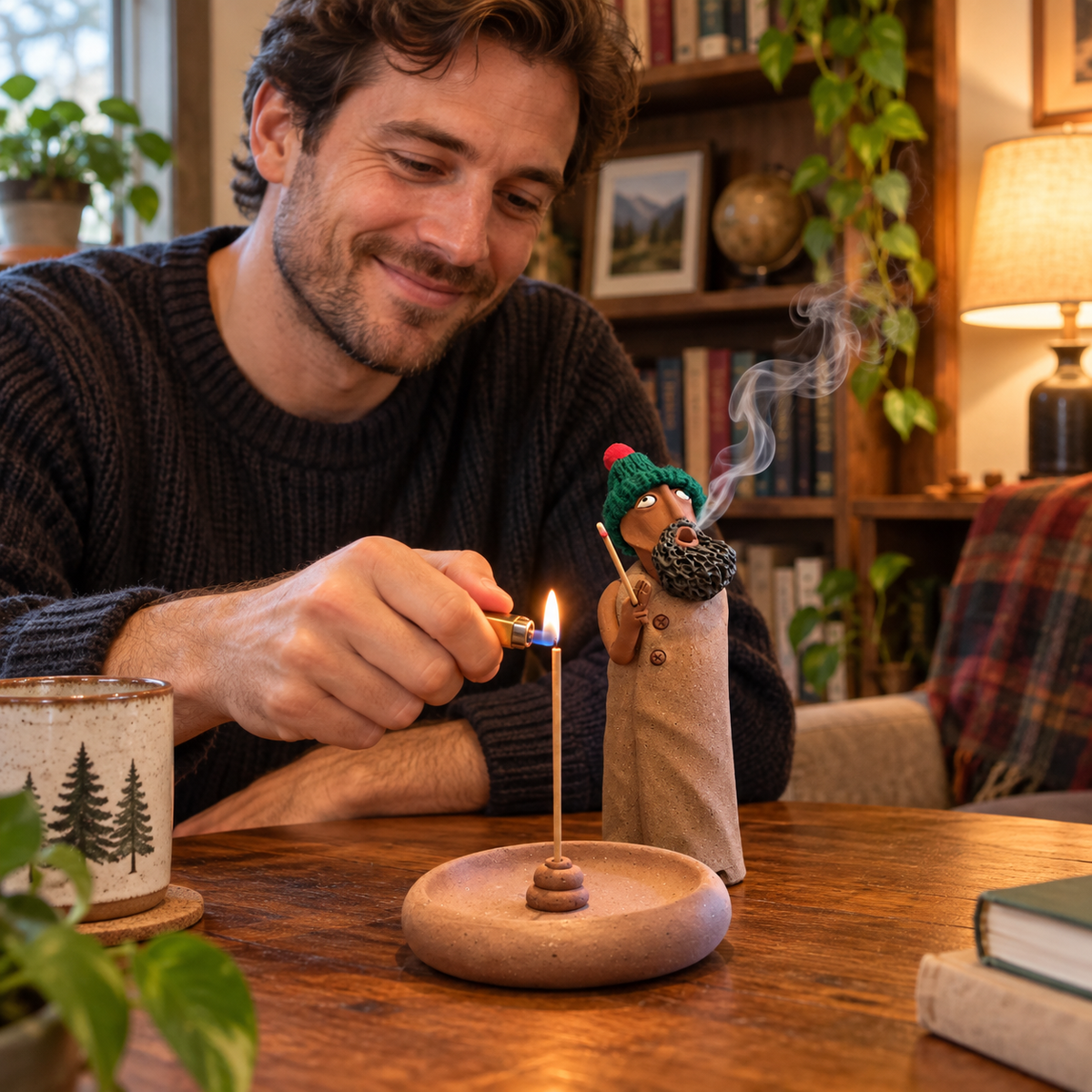 🔥 Smoking Grandpa™ Incense Burner 😂 – The Funny Decor Piece That Comes to Life 💨🏠🎁