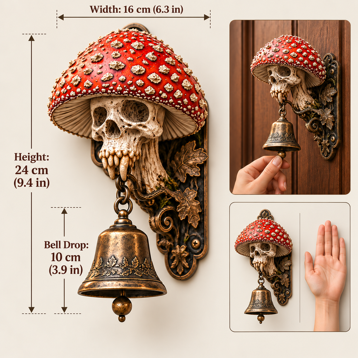 Gravecap Chime approximate size guide