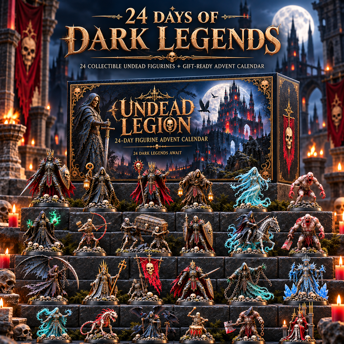 💀🏰 Undead Legion™ – 24-Day Dark Fantasy Figurine Advent Calendar