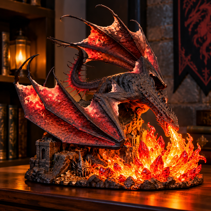 🔥Last Day 49% OFF -🐉 Dragon Realm Guardian™ – Epic Fantasy Dragon Fire Lamp