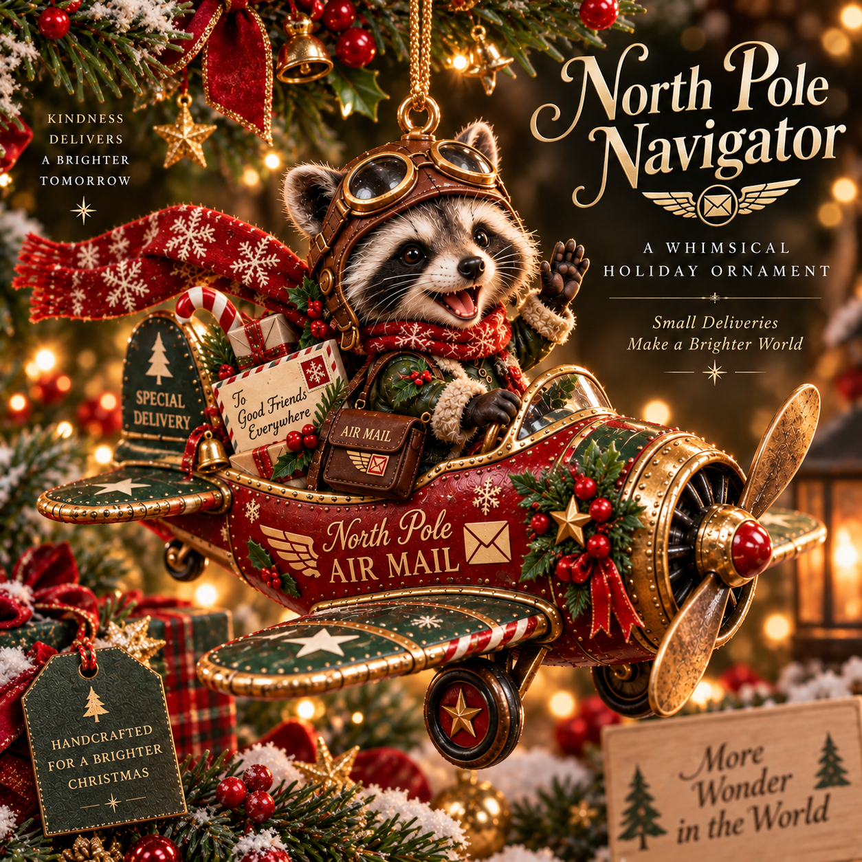 🎄✈️ Christmas Adventure Aviators Ornament Collection
