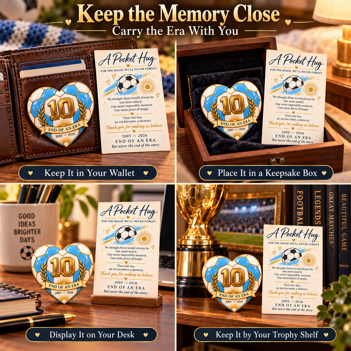 ⏰Limited Stock 50% OFF - ⚽ Pocket Hug Commemorating a Legend 💙