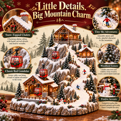 🏔️ Alpine Christmas Ski Village™ – Festive Mountain Holiday Display