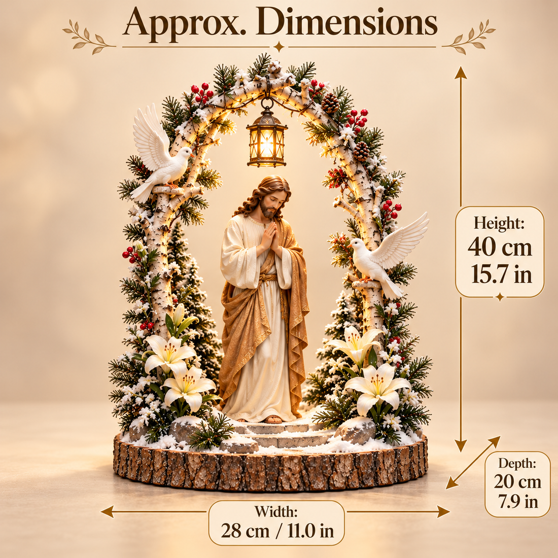 Jesus blessing decor dimensions