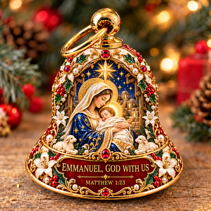 🎄 The Sacred Christmas Scripture Bell Collection™ – 7 Faith-Inspired Jesus & Nativity Heirloom Ornaments