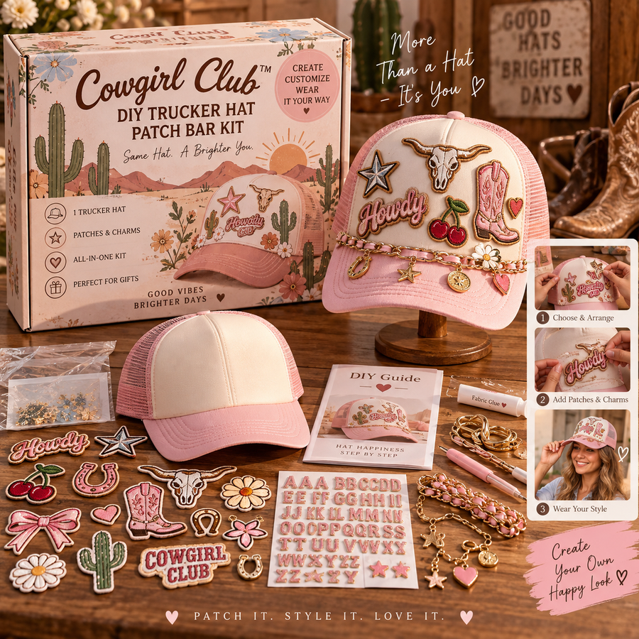 Cowgirl Club DIY trucker hat kit