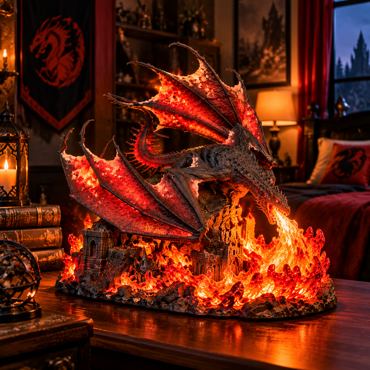 🔥Last Day 49% OFF -🐉 Dragon Realm Guardian™ – Epic Fantasy Dragon Fire Lamp