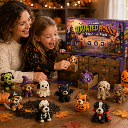 👻🐾 24 Days of Haunted Hounds – Halloween Crochet Dog Advent Calendar 🎃