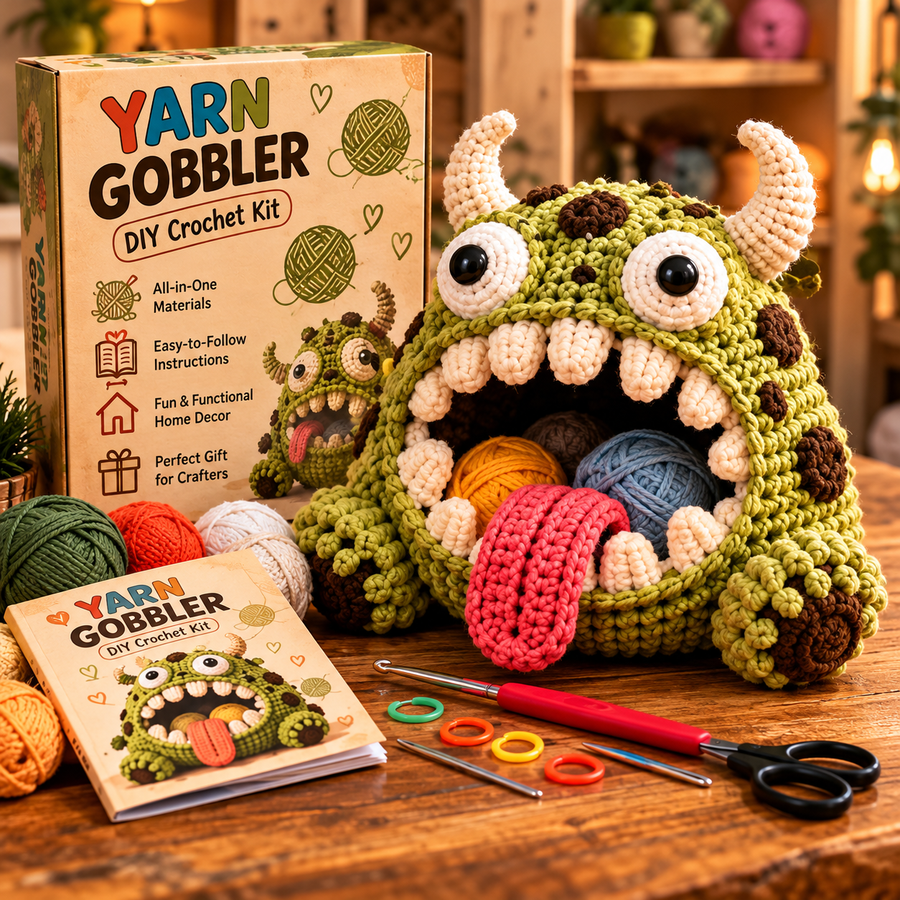 Goofy Green Yarn Gobbler