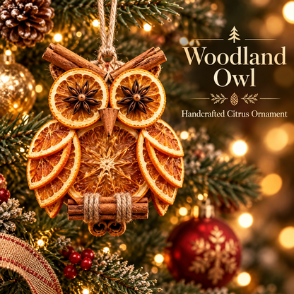🍊🎄 Handcrafted Citrus Woodland Christmas Ornament Collection