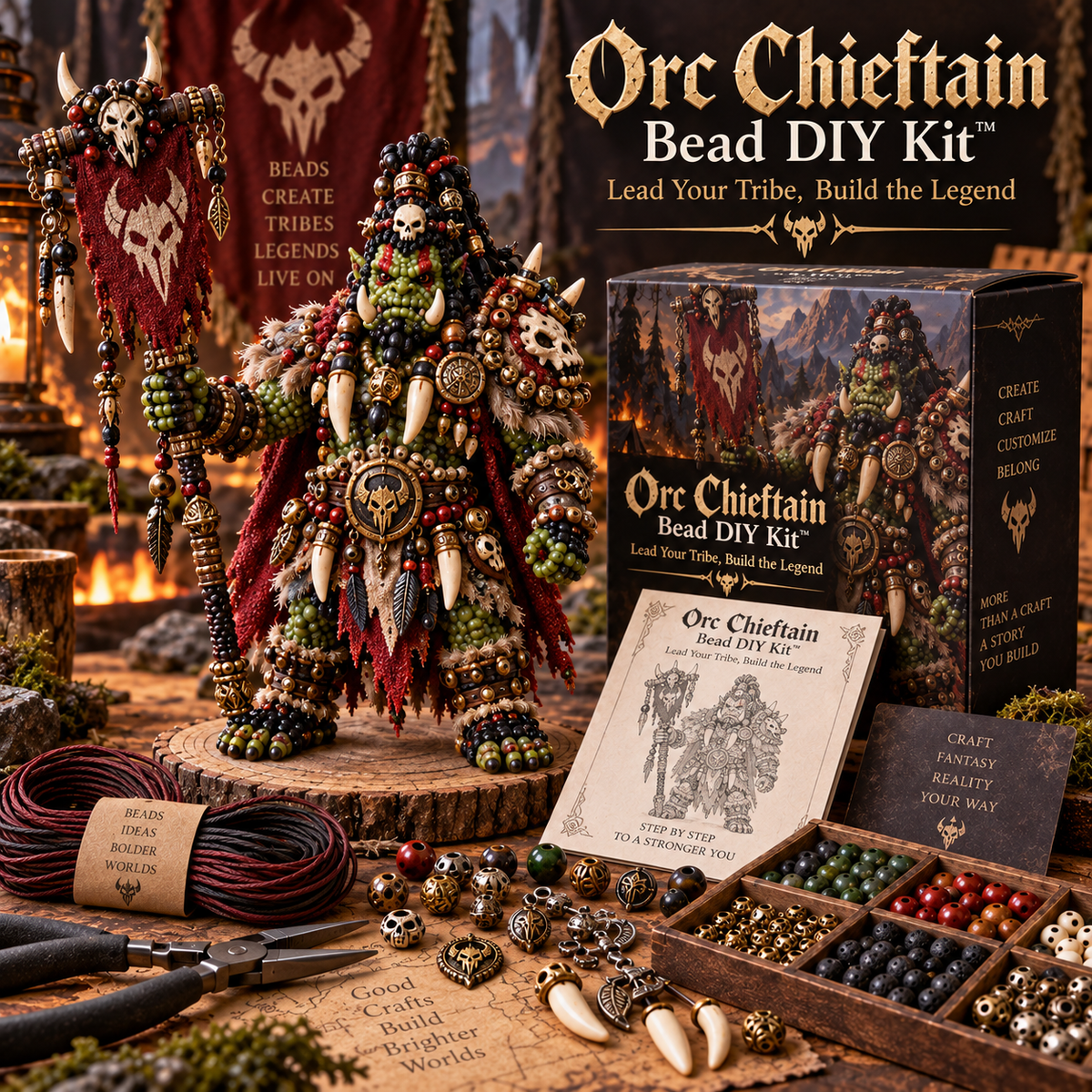 ⚔️ Orc Legends Bead DIY Kit™ – Build Your Own Fantasy Warrior