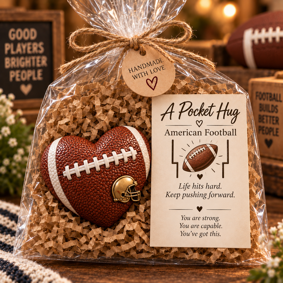 🏆 Sports Pocket Hug – Inspirational Keepsake Gift for Athletes & Sports Lovers ❤️