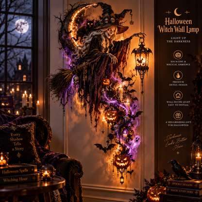 🧙‍♀️✨ Haunted Witch’s Magic Wall Lamp™ – A Spooky Glow From The Dark Side Of Halloween 🎃