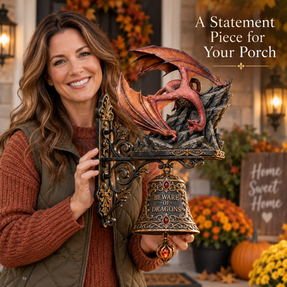 🐉🔥 Caraxes Dragon Guardian Bell – Gothic Fantasy Door Decor