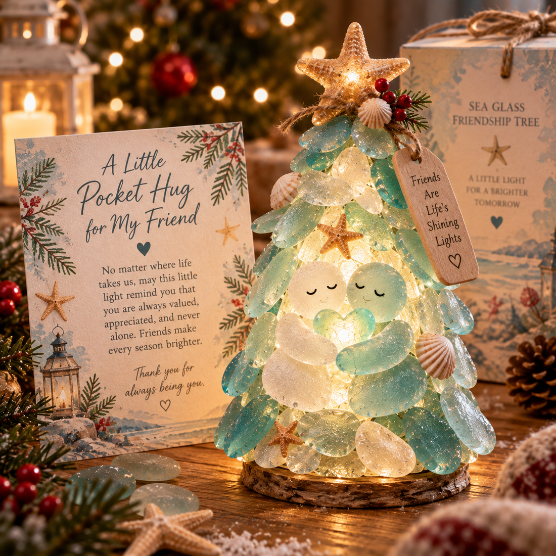 Friendship Tree Sea Glass Light