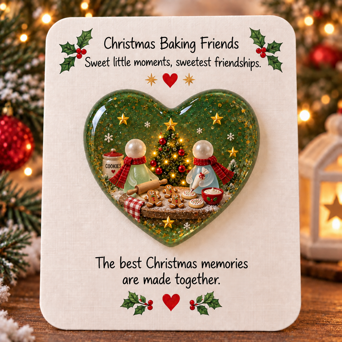 🔥Buy 3, Get 1 Free-❤️🎄 Christmas Besties Story Heart Keepsake Collection ✨🎁